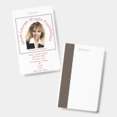 Ishah Laurah Wright Foundation University ID Badge (Voor- en achterkant)