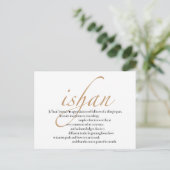 Ishan Briefkaart (Staand voorkant)