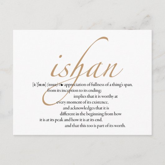 Ishan Briefkaart (Voorkant)