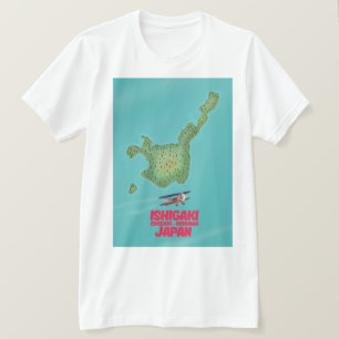 Ishigaki Okinawa, Japanse kaart T-shirt