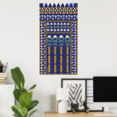 Ishtar Gate Wall van Flowers Print (Thuiskantoor)