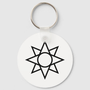 Ishtar star symbool vereenvoudigd sleutelhanger