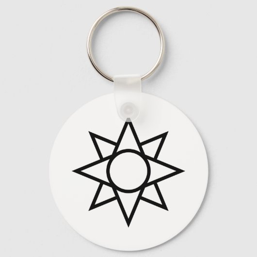 Ishtar star symbool vereenvoudigd sleutelhanger (Voorkant)