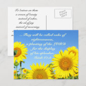 Isiah 61:3 Bible Verse Carte Postale (Devant / Derrière)