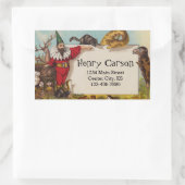 Isidore l'elfe et ses animaux Adresse Sticker (Sac)