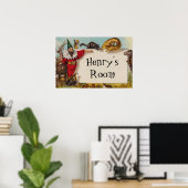 Isidore l'elfe & ses Animaux Petit Affiche (Bureau à domicile)