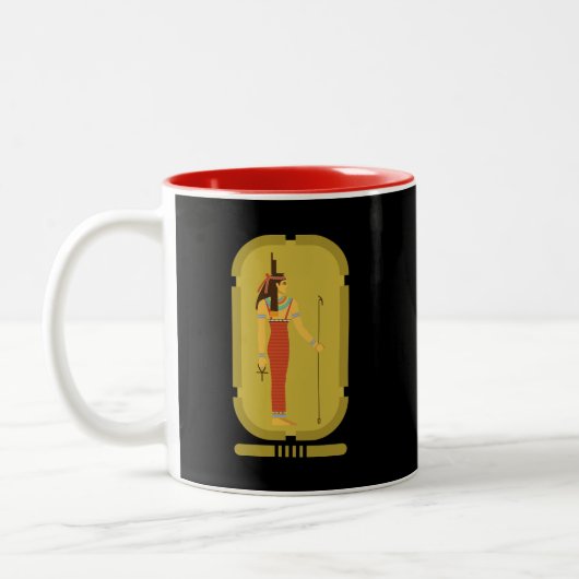 Isis Ancient Egypt Goddess Two-Tone Coffee Mok (Links)