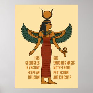 Isis God - Oude Egyptische Geschiedenis  Poster