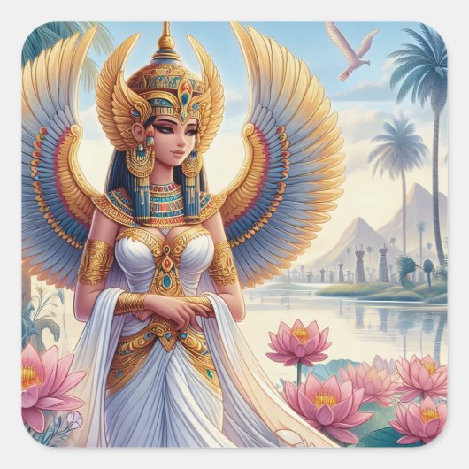Isis: Goddess of the Nile Vierkante Sticker (Voorkant)