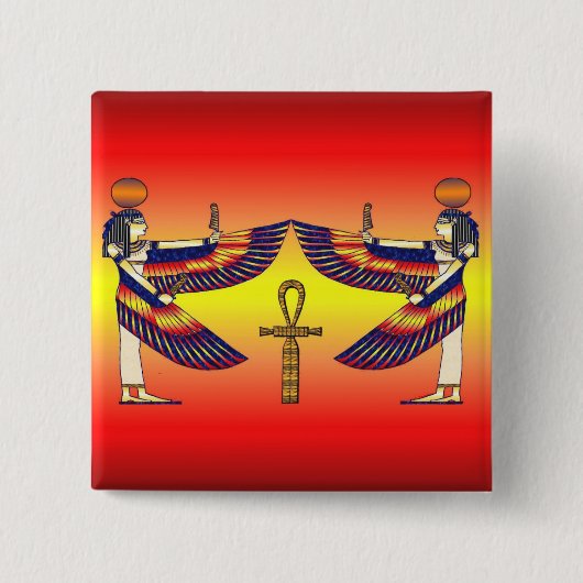 Isis Mirror Vierkante Button 5,1 Cm (Voorkant)