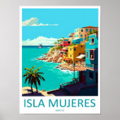 Isla Mujeres Impression de voyage sur toile Isla M (Devant)