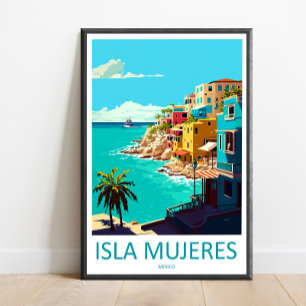 Isla Mujeres Reisprent Muur Kunst Isla Mujeres Wa Poster