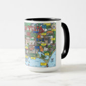 Isla Vista Map Coffee Mok (Voorkant rechts)