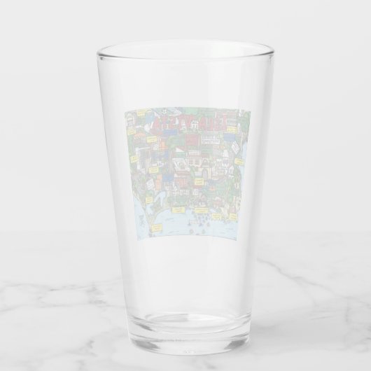 Isla Vista Map Glass Tumbler (Achterkant)