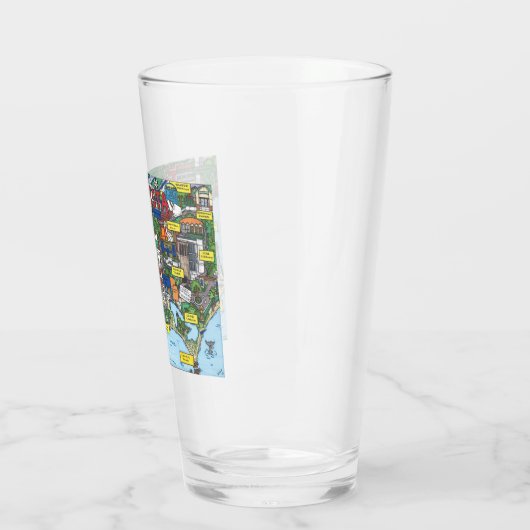 Isla Vista Map Glass Tumbler (Links)