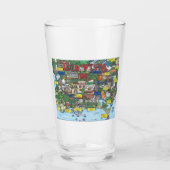 Isla Vista Map Glass Tumbler (Voorkant)