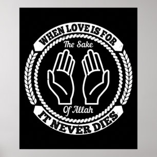 islam als liefde voor Allah is Poster