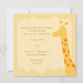 Islam Aqiqah bébé invitation faire-part musulman (Dos)