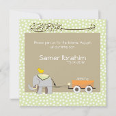 Islam Aqiqah bébé invitation faire-part musulman (Devant)