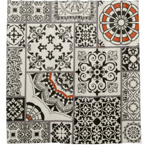 Islam Arabisch Majolica Tegels Patchwork Douchegordijn