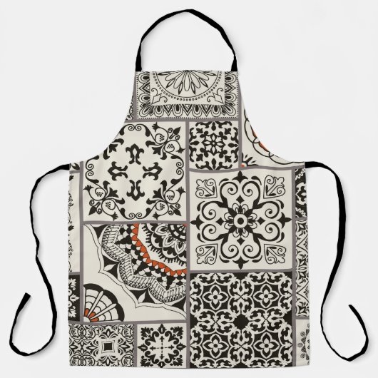 Islam Arabisch Majolica Tegels Patchwork Schort (Voorkant)