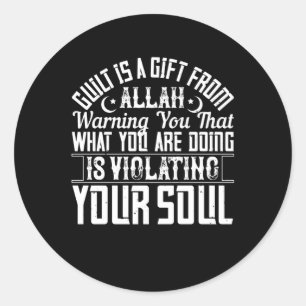 islam - gif is een cadeau van allah ronde sticker