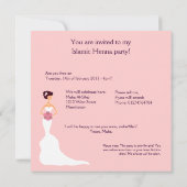 Islam huwelijks vrijgezellenfeest huwelijk witte b kaart (Achterkant)