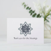 Islam Islamitische dank je blauwe ster bismillah Bedankkaart (Staand voorkant)