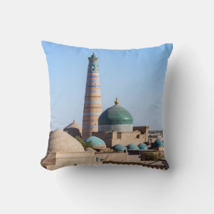 Islam Khodja Minaret & moskee - Khiva, Oezbekistan Kussen
