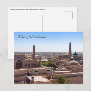 Islam Khodja Mosque en Citadel Kunya-ark - Khiva Briefkaart