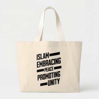 Islam omarmt vrede en bevordert eenheid grote tote bag