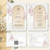 Islam Save the Date - Aquarelle Magnolia Arch