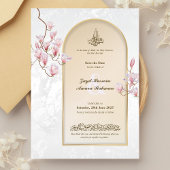 Islam Save the Date - Aquarelle Magnolia Arch