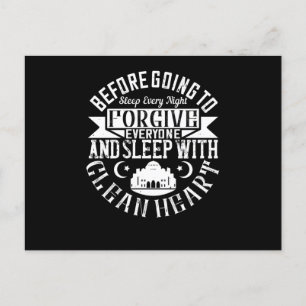 Islam: Vergeef iedereen en slaap met schoon hart Briefkaart