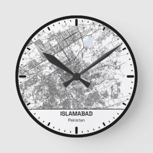 Islamabad Klok Stad Lijn Kunst
