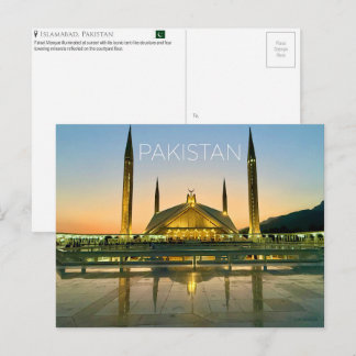 Islamabad, Pakistan Reisansichtkaart Briefkaart