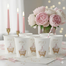 Islamic Aqiqah Paper Cup for Baby Girl Papieren Bekers