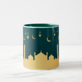 Islamic Arabic Gold Personalized Tweekleurige Koffiemok (Center)