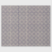 Islamic Blue White Moroccan Geometric Pattern Cadeaupapier (Vlak)