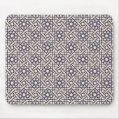 Islamic Blue White Moroccan Geometric Pattern Muismat (Voorkant)