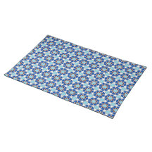 Islamic Blue White Moroccan Geometric Pattern