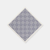 Islamic Blue White Moroccan Geometric Pattern Servet (Hoek)