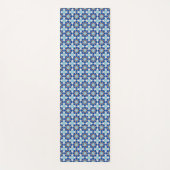 Islamic Blue White Moroccan Geometric Pattern Yogamat (Voorkant)