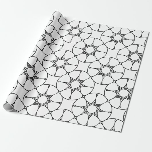 Islamic Geometric Pattern Arabic Design Cute Cadeaupapier (Uitgerold)