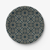 Islamic Geometric Pattern Design Abstract Papieren Bordje (Voorkant)