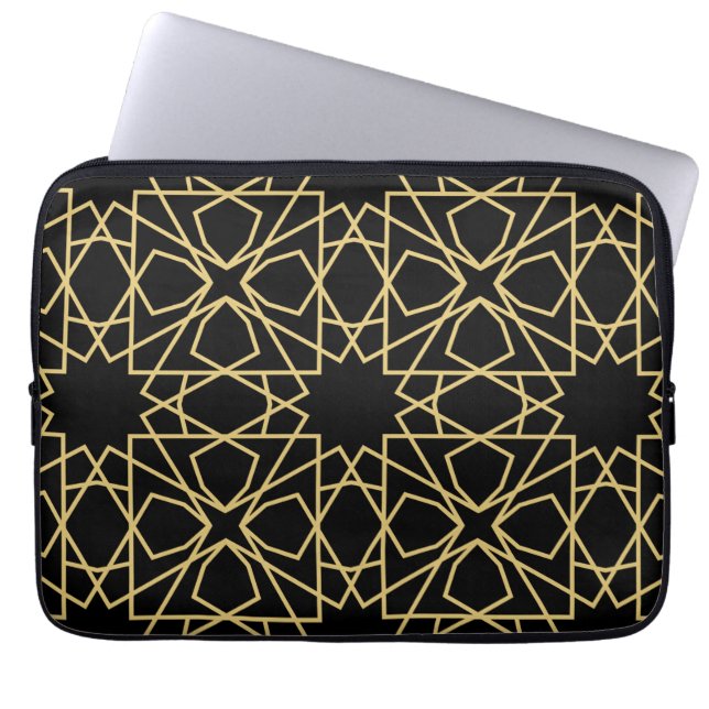 Islamic Geometric Pattern Design  Laptop Sleeve (Voorkant)