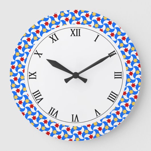 Islamic geometric pattern Wall Clock Grote Klok (Voorkant)