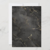 Islamic Gold & Black Arch Ornate Arabesque Wedding Kaart (Achterkant)