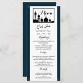 Islamic Mosque Silhouette Wedding Menu (Voorkant / Achterkant)