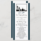 Islamic Mosque Silhouette Wedding Programme Programma (Voorkant / Achterkant)